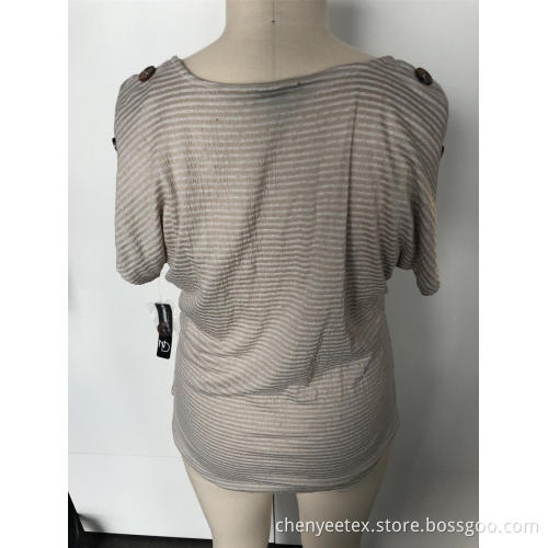 Pinstripe women's short sleeves